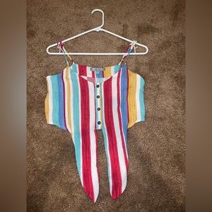 Striped crop top
